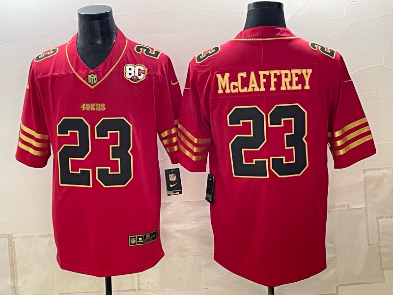 Men 2026 Nike San Francisco 49ers #23 McCaffery red NFL Jersey 101604